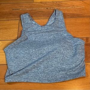 Kyodan Blue and White Fitted Crop Tank Top